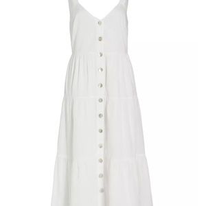 Rails White Cotton Midi Dress